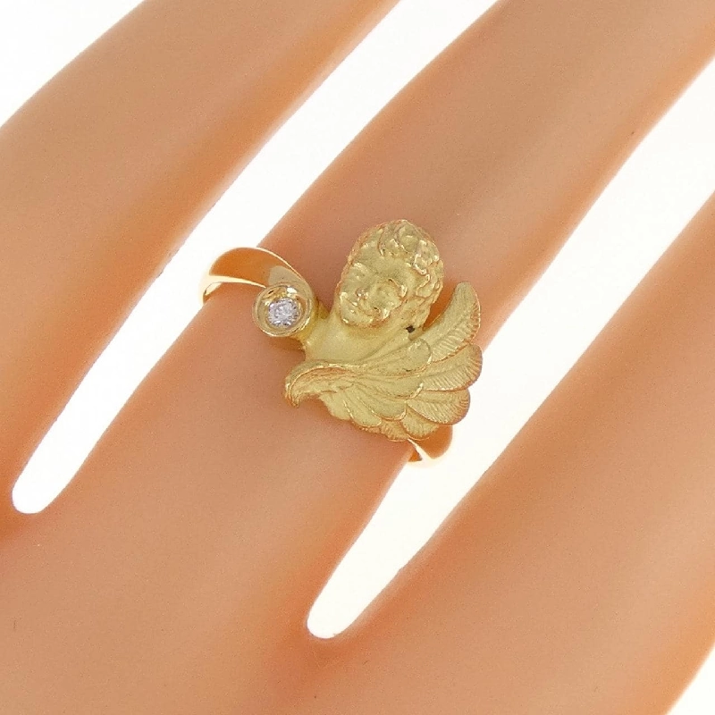 Nhẫn kim cương K18YG 0.02CT 671181