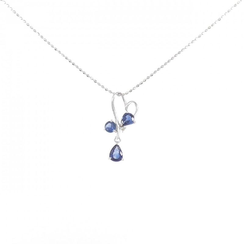 K18WG Sapphire Necklace 0.6CT - Hàng hiệu Authentic 861903