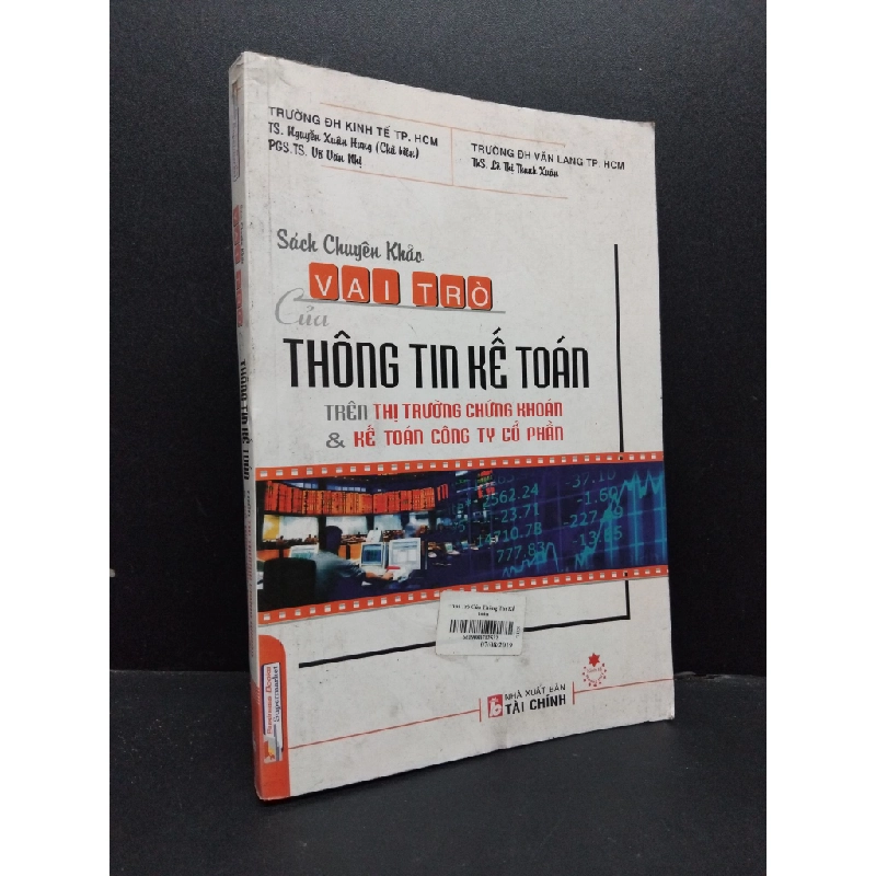 Sách chuyên khảo vai trò của thông tin kế toán trên thị trường chứng khoán & kế toán công ty cổ phần mới 80% ố bạc màu bìa HCM2606 Nguyễn Xuân Hưng GIÁO TRÌNH, CHUYÊN MÔN 193163