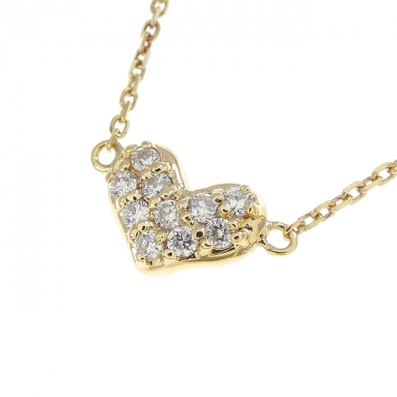 K18YG Dây chuyền kim cương hình trái tim 0.10CT - Hàng hiệu Chính hãng 863152