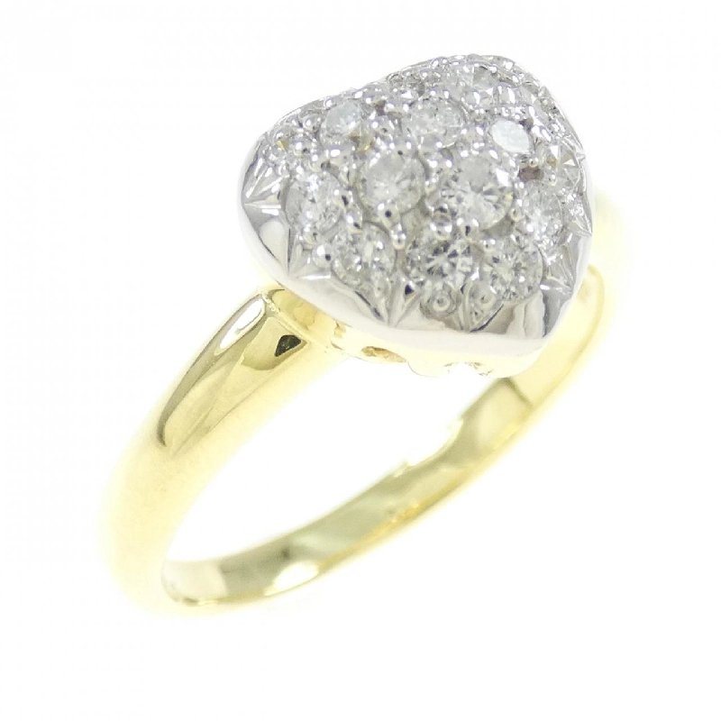 Nhẫn kim cương hình trái tim K18YG/PT900 0.30CT 671142