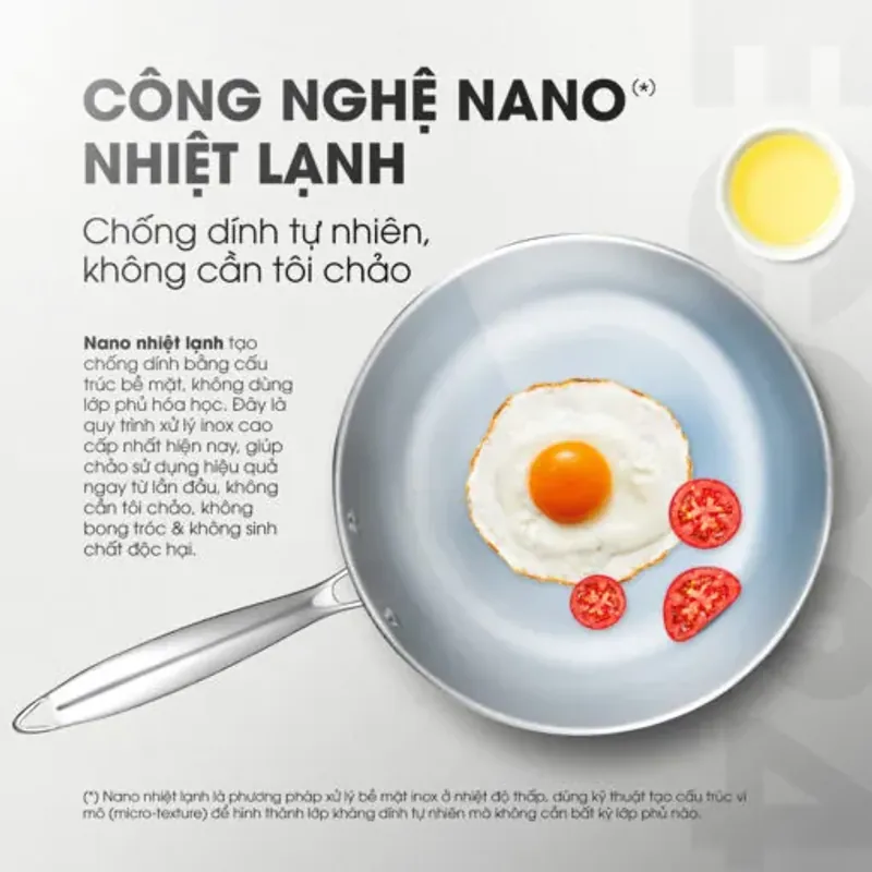 Chảo rán inox liền khối cao cấp KALITE ECO24 787951