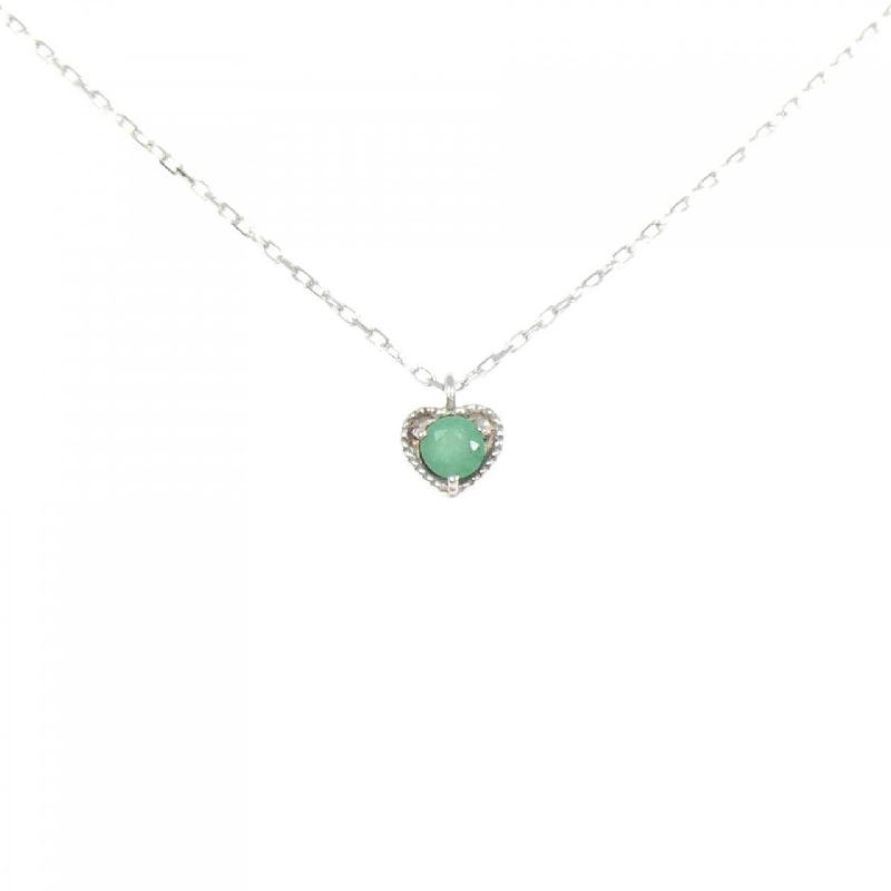 K10WG Dây chuyền hình trái tim ngọc lục bảo - Hàng hiệu Authentic 862201