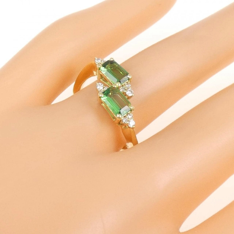 Nhẫn Garnet Xanh K18YG 1.00CT - Hàng hiệu Chính hãng 856047