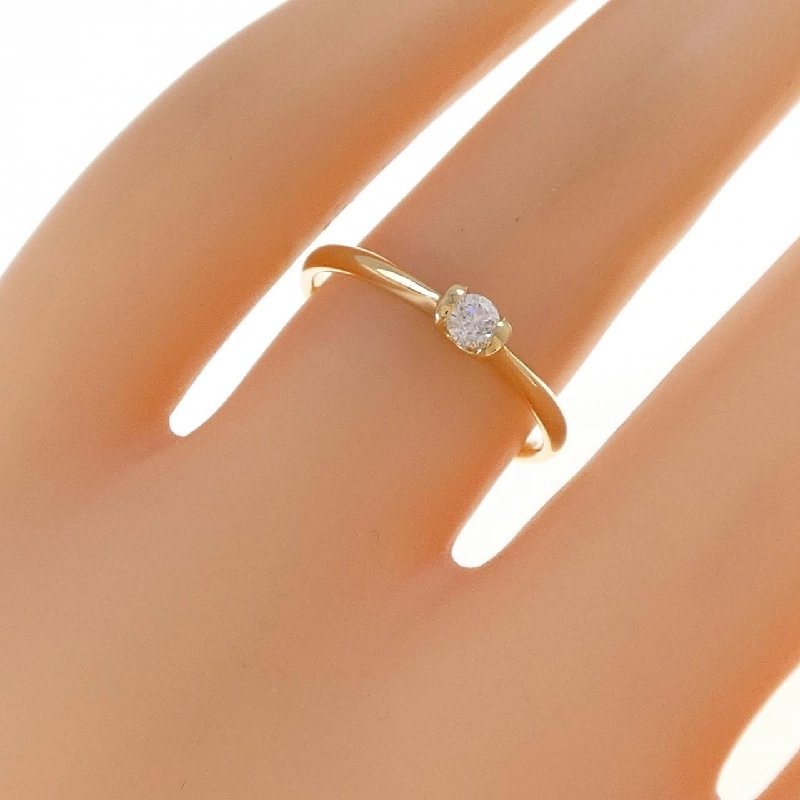 Nhẫn kim cương K18YG 0.109CT - Hàng hiệu Authentic 853077
