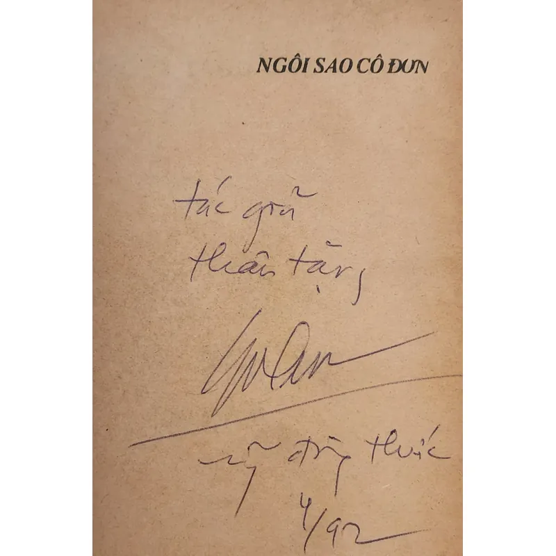NGÔI SAO CÔ ĐƠN (Nguyễn Đông Thức) - có chữ ký của nhà văb 720742