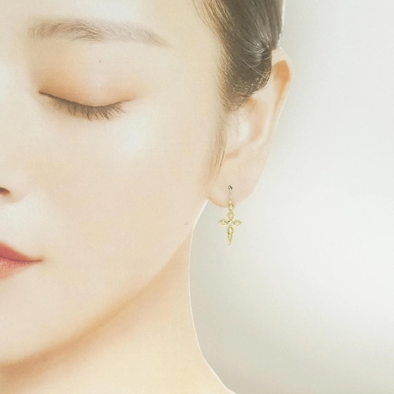 K18YG Bông tai kim cương 0.12CT - Hàng hiệu Chính hãng 869363