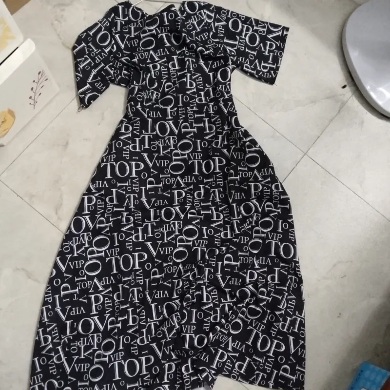 Đầm đi làm, dạo phố size L có dây thắt lưng bằng vải  928839