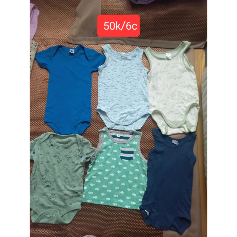 Body bé trai 3-6 tháng, vải mỏng mát. 1003299