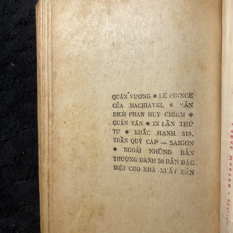 [sách xưa] Quân Vương, của tác giả Niccolò Machiavelli.  1037861