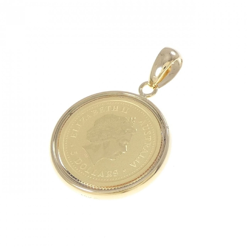 Mặt dây chuyền đồng xu 18KYG (khung) - Hàng hiệu Authentic 865797