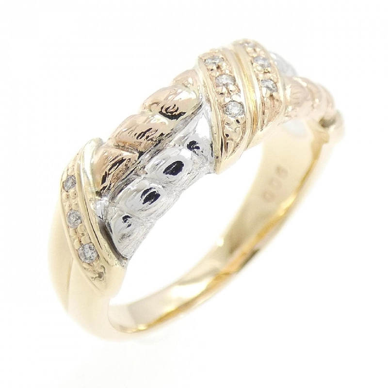 Nhẫn kim cương ba màu K10 0.06CT 672552
