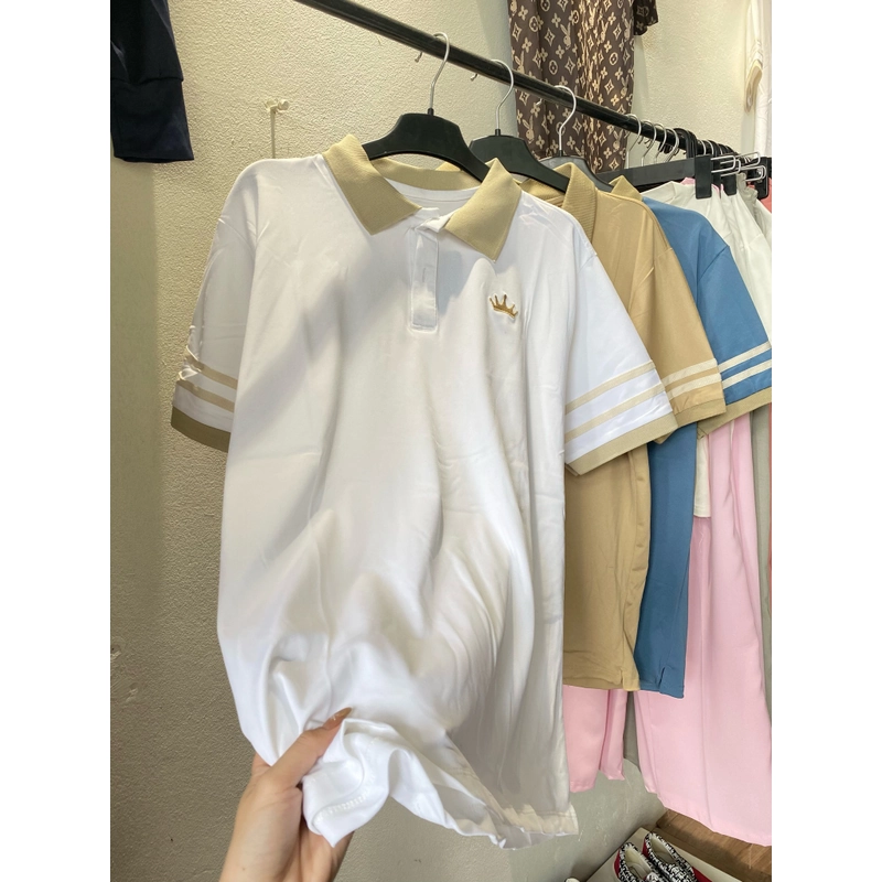 Áo Polo Nam Màu Đen Trắng Xanh Be Size M L XL 495921