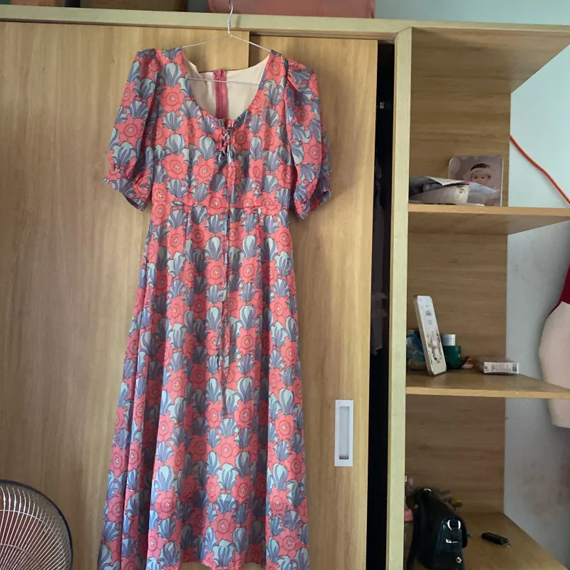 Đầm sự tiệc nữ vải voan hoa văn trẻ trung 1m2 1019236