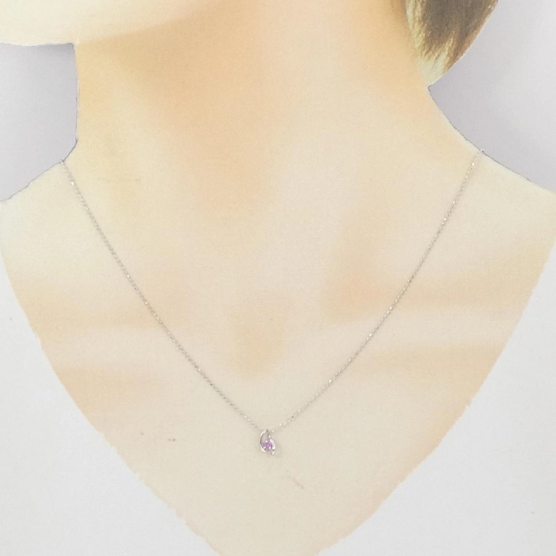 Dây chuyền Sapphire K18WG 0.16CT - Hàng hiệu Chính hãng 860449