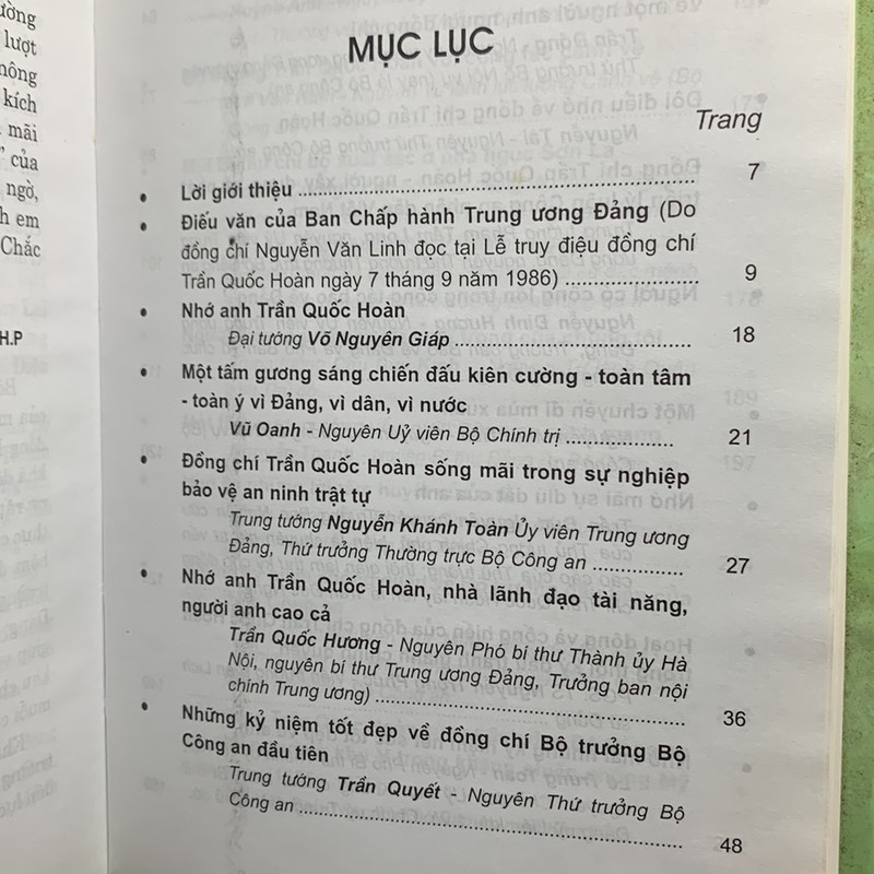 Những kỷ niệm sâu sắc về đồng chí Trần Quốc Hoàn 187400