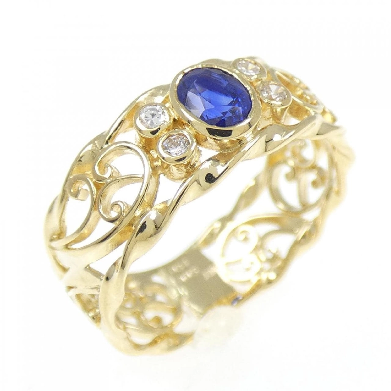 Nhẫn Sapphire K18YG 0.31CT 672323