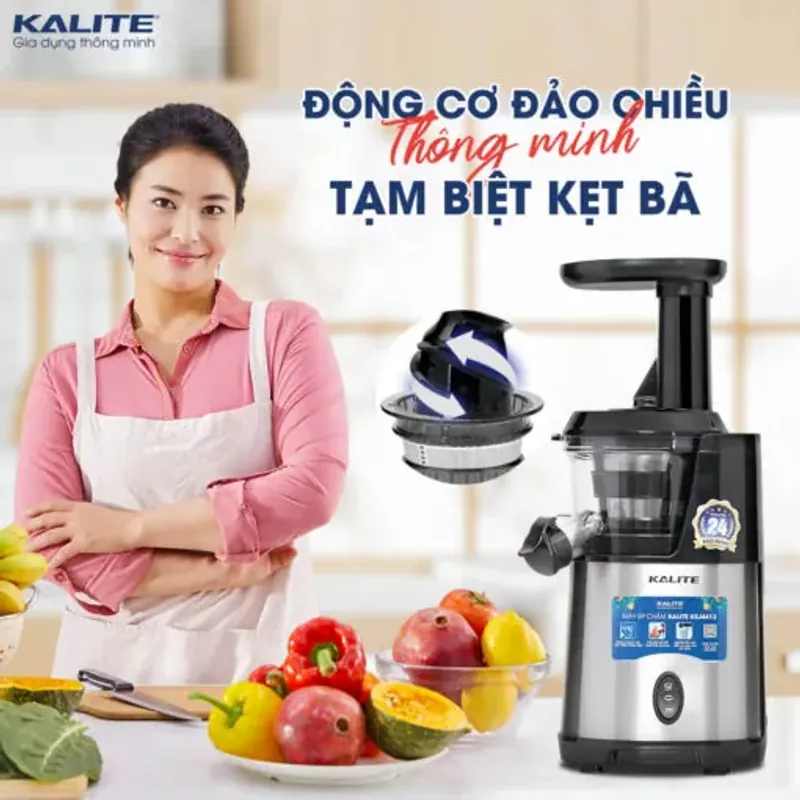 Máy ép chậm Kalite KSJ4412 động cơ đảo chiều ép kiệt bã 572359