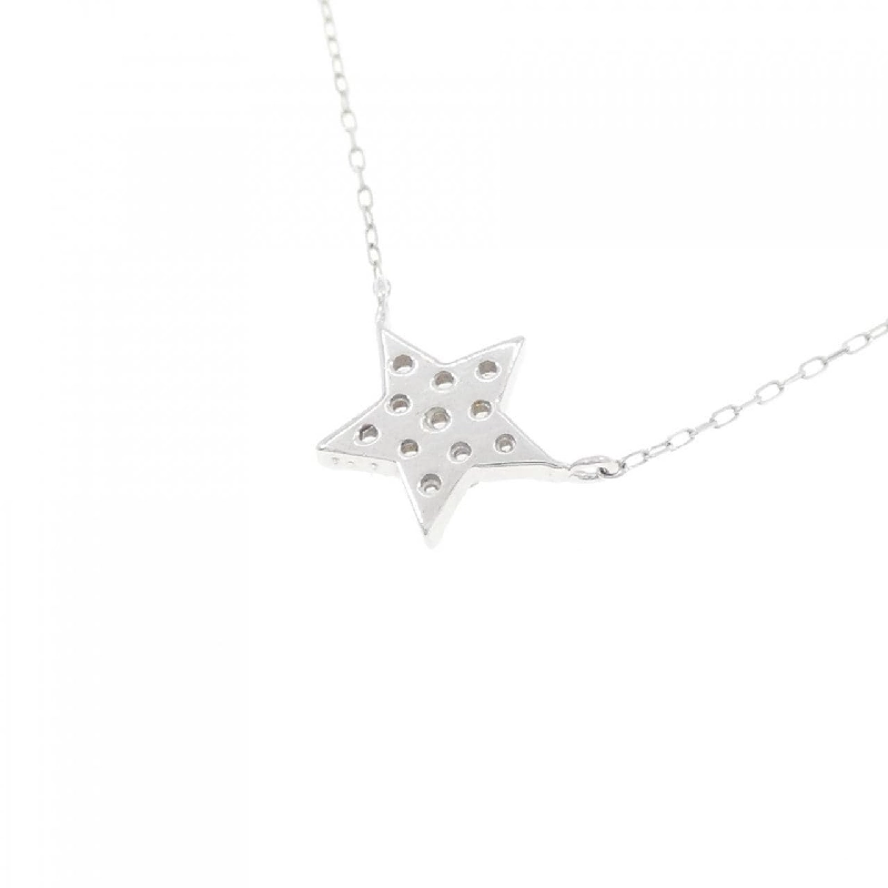 K18WG Ngôi sao Kim cương Dây chuyền 0.09CT - Hàng hiệu Chính hãng 862521