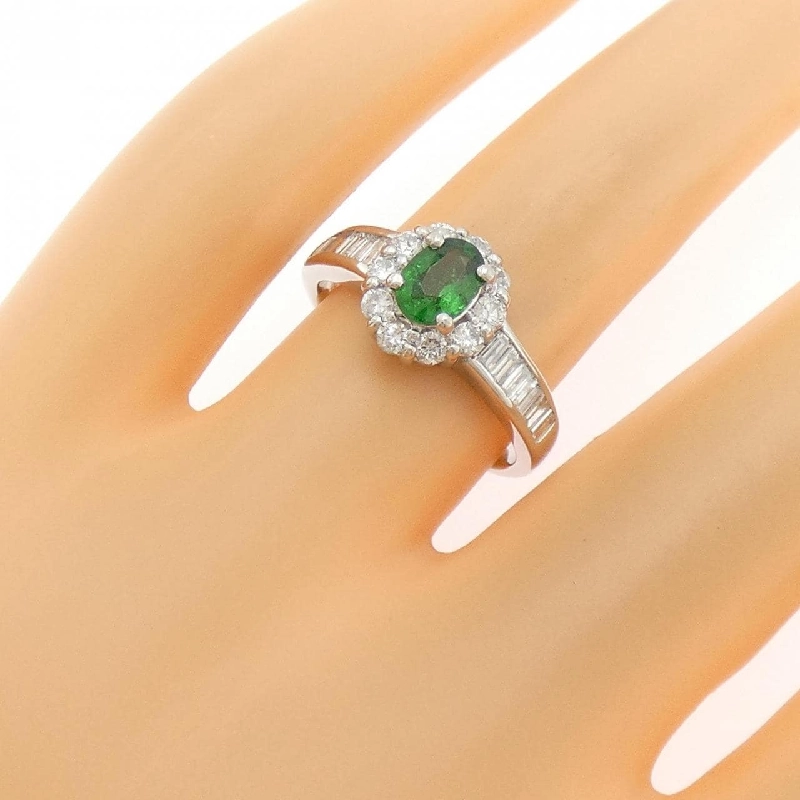 Nhẫn Garnet Xanh PT900 0.57CT - Hàng hiệu Chính hãng 854345