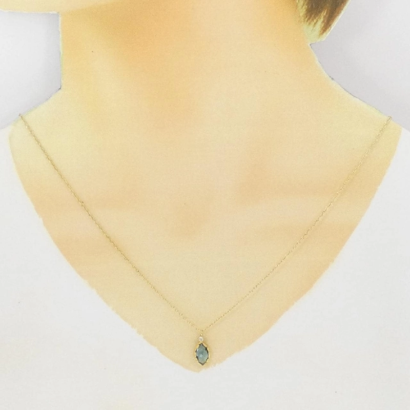 K18YG Blue Topaz Necklace - Hàng hiệu Authentic 862799