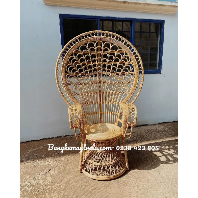 Ghế đuôi công mây tự nhiên decor trang trí 693271