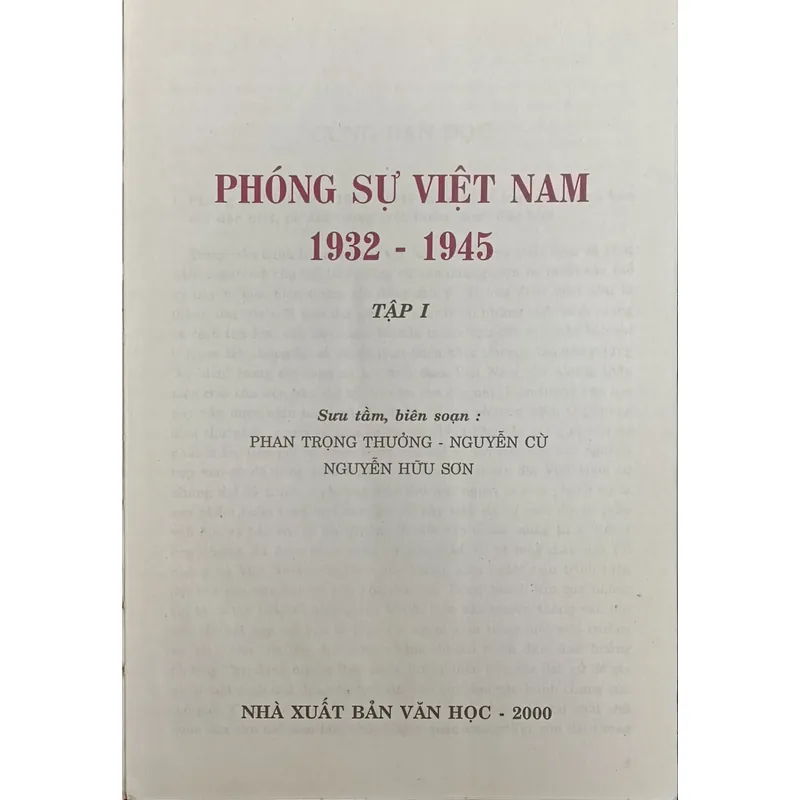 Phóng sự Việt Nam 1932- 1945 1056901