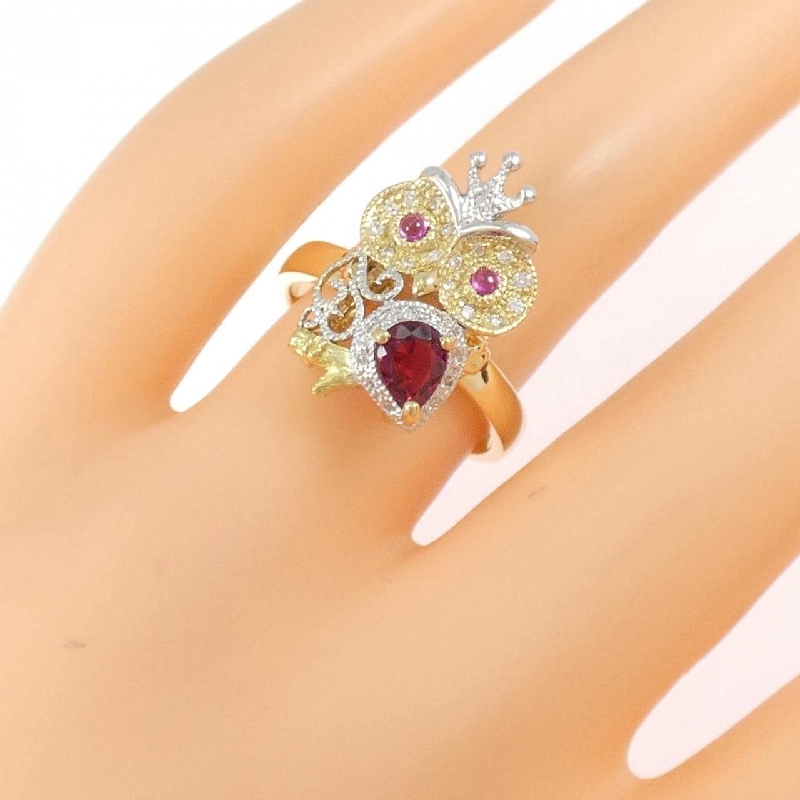 Nhẫn tourmaline rubellite K18YG/K18WG 0.45CT - Hàng hiệu chính hãng 850800