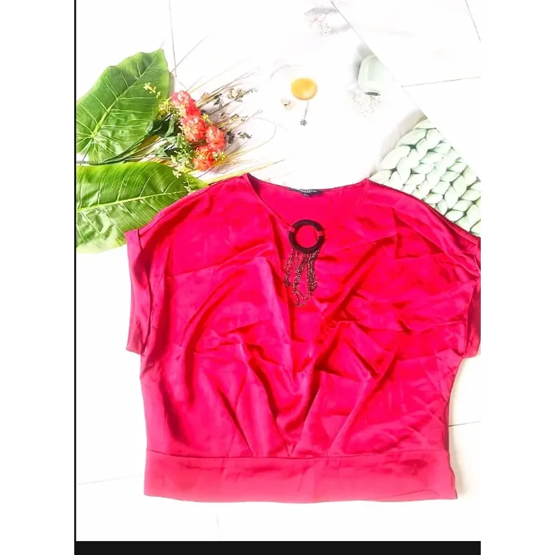 Áo lụa đỏ freesize 992772