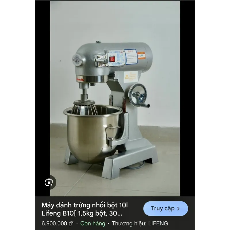 *có quà tặng kèm* MÁY ĐÁNH TRỨNG NHỒI BỘT LIFENG B10 1,5 kg bột khô + 30 trứng 711565