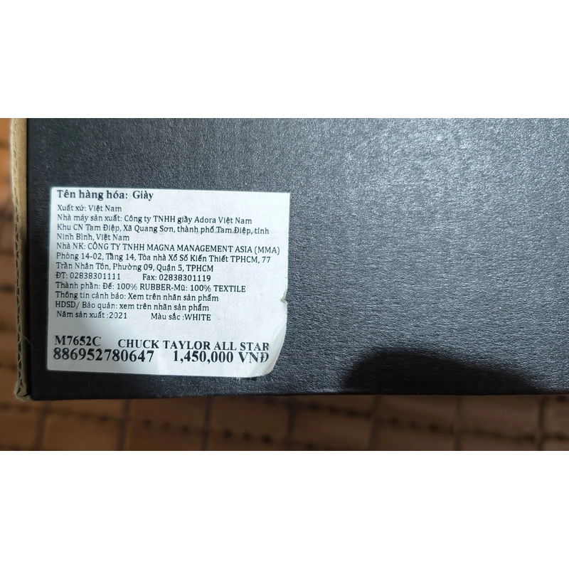 Hộp và Túi đựng giày converse classic low + 1 túi converse đỏ. 504928