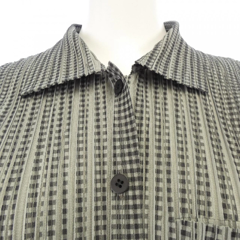 Pleats Please 2002 Kiểu kẻ ô PP22-JE851 Áo sơ mi - Hàng hiệu Chính hãng 818817