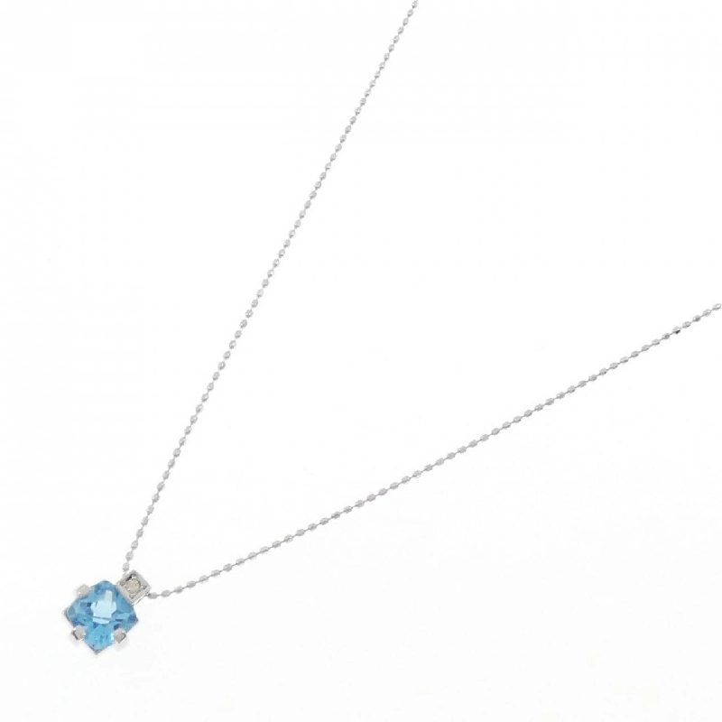 K18WG Blue Topaz Necklace - Hàng hiệu Authentic 860549