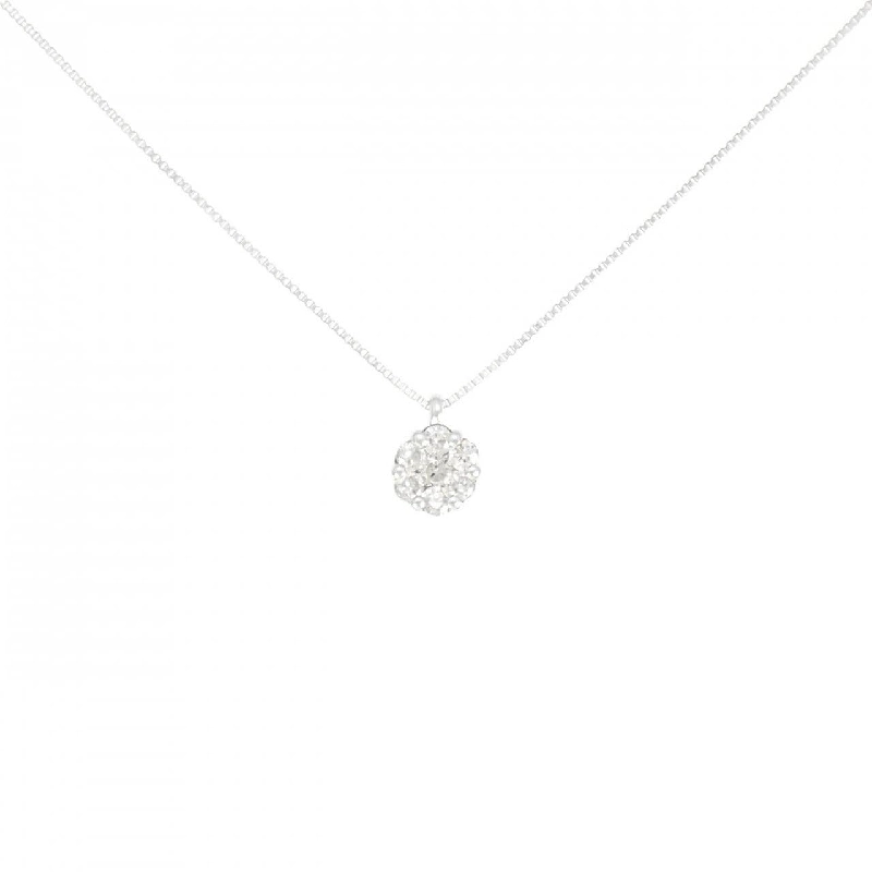 K18WG Hoa Kim Cương Dây Chuyền 0.20CT - Hàng hiệu Chính hãng 860131