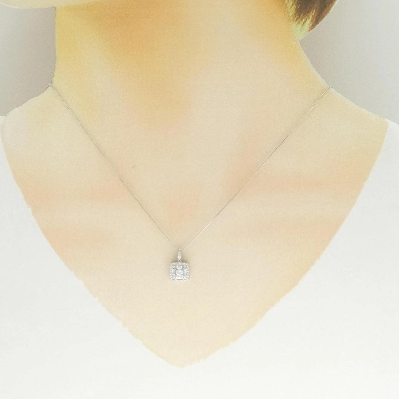 K18WG Dây chuyền kim cương 0.35CT - Hàng hiệu Chính hãng 856397