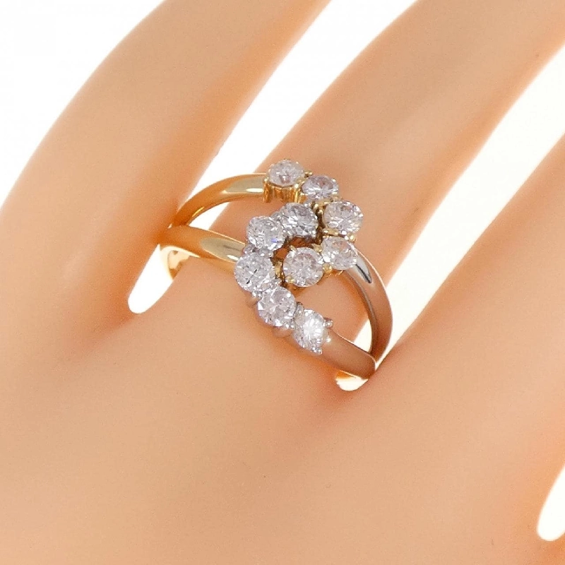 Nhẫn kim cương K18YG/PT 1.05CT 668426