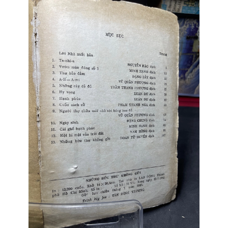 Những bức thư không gửi 1983 mới 50% ố vàng rách bìa Nhiều tác giả HPB0906 SÁCH VĂN HỌC 459146
