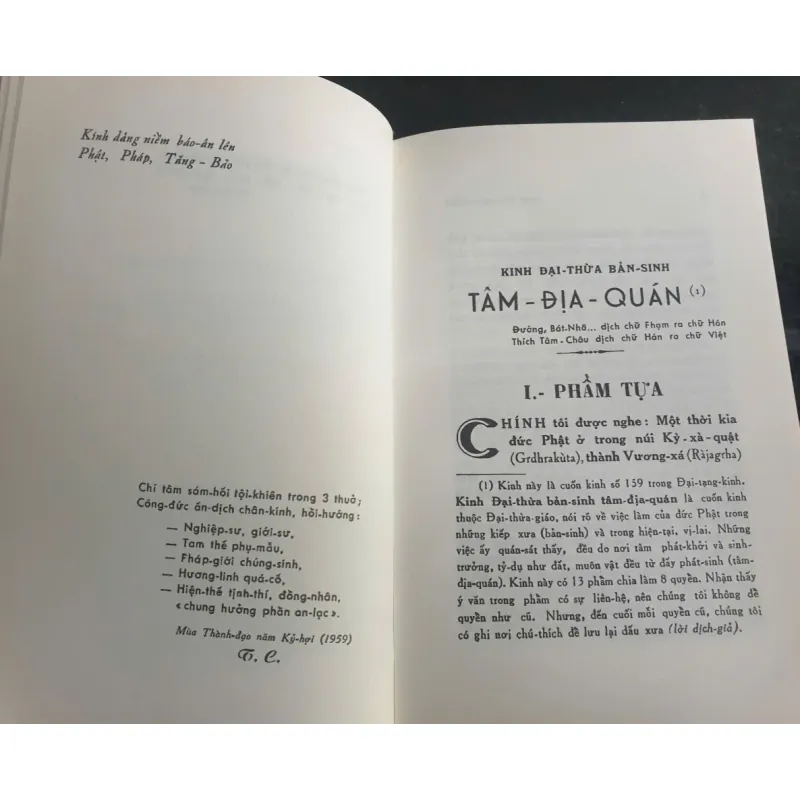 Kinh Đại Thừa Bản Sinh Tâm Địa Quán - Thích Tâm Châu mới 90% 692637