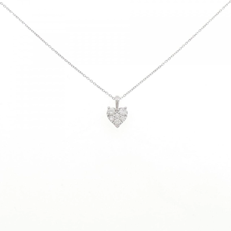 K18WG Dây chuyền kim cương hình trái tim Pavé 0.25CT - Hàng hiệu Chính hãng 858409