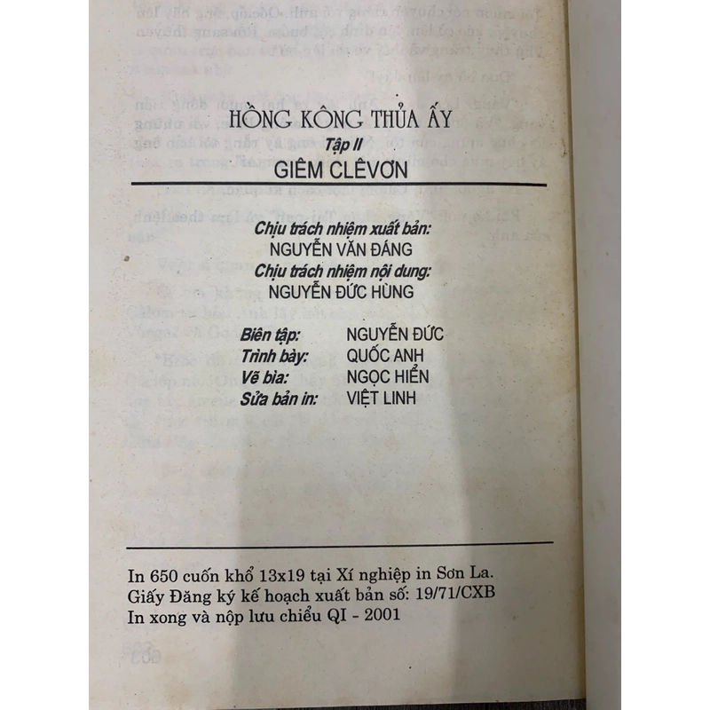 Hồng kong thuở ấy. Bộ 2 tập. 1a4 509028