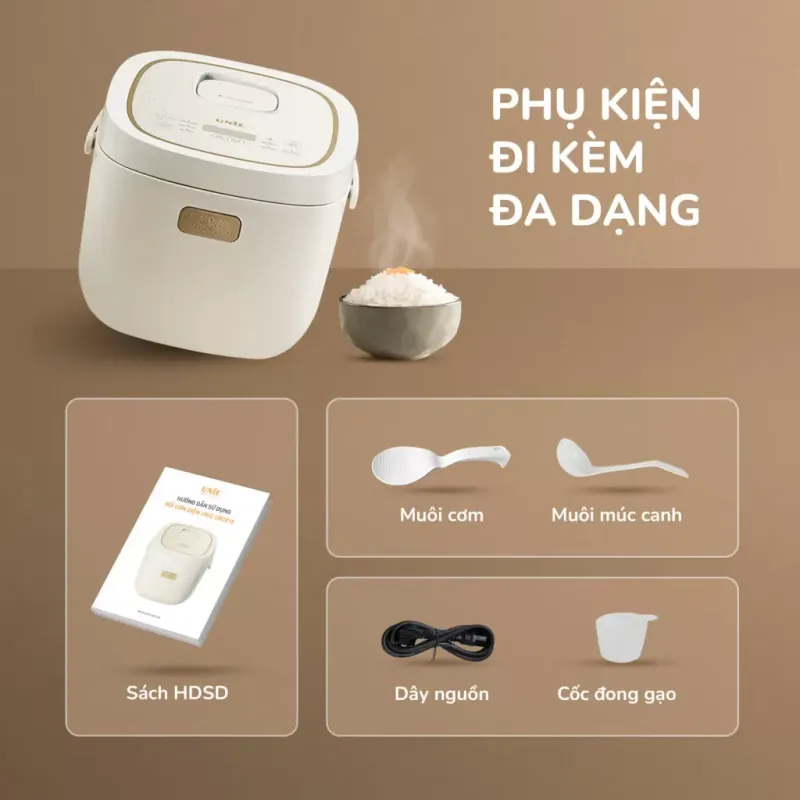 🍚 UNIE URC818 – Nấu cơm ngon tự nhiên nhờ lòng gốm cao cấp 728590