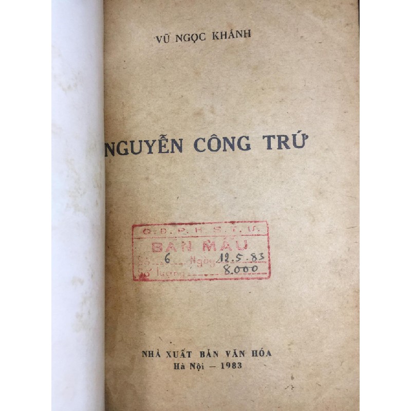 Sách Nguyễn Công Trứ - Vũ Ngọc Khánh  3742
