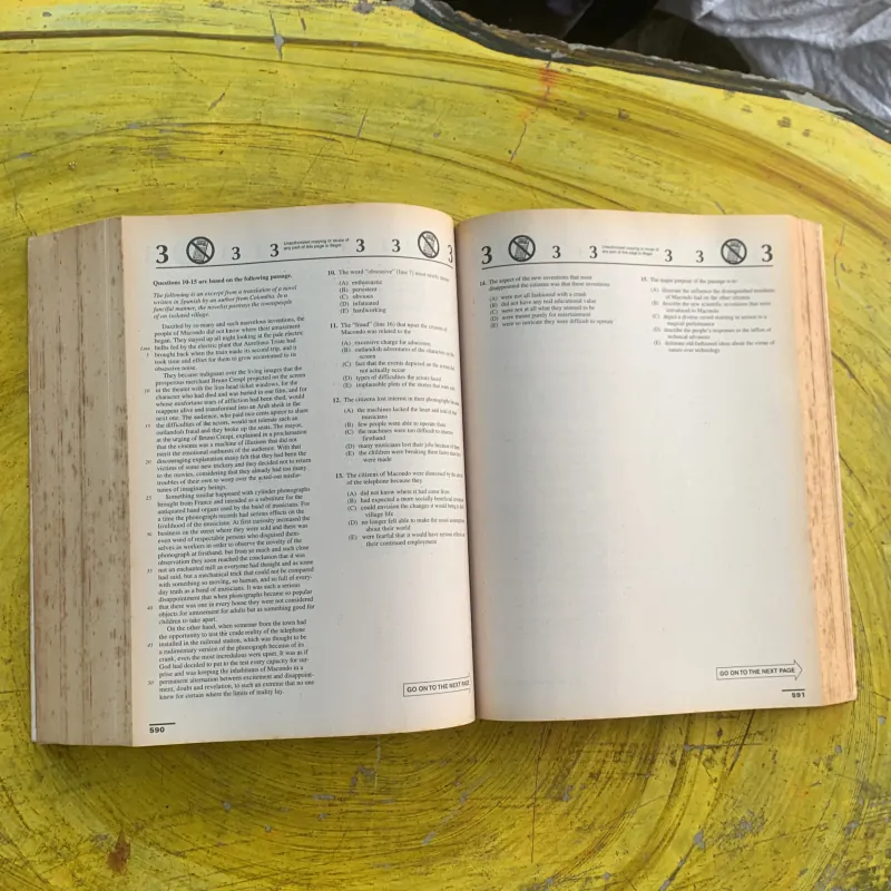 THE OFFICIAL SAT STUDY GUIDEtm 1031809