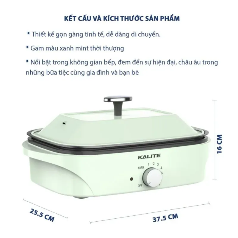 Kalite KL-663 – Nồi lẩu nướng đa năng cho gia đình 734515