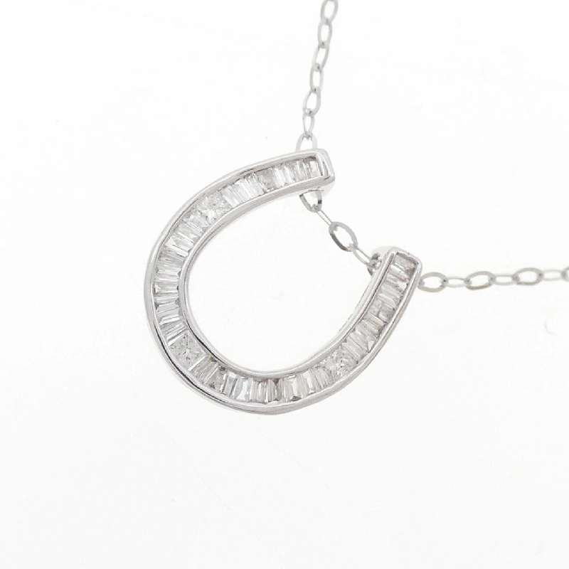 K18WG Mặt dây chuyền hình móng ngựa kim cương 0.20CT - Hàng hiệu Authentic 858504