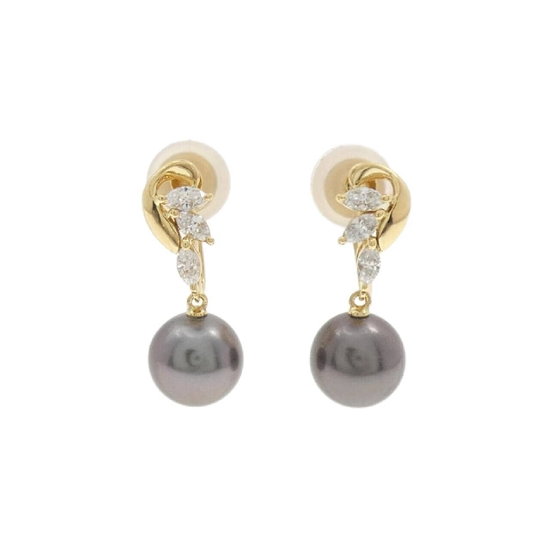 Mikimoto Bông tai ngọc trai đen 8.8mm - Hàng hiệu Chính hãng 846404