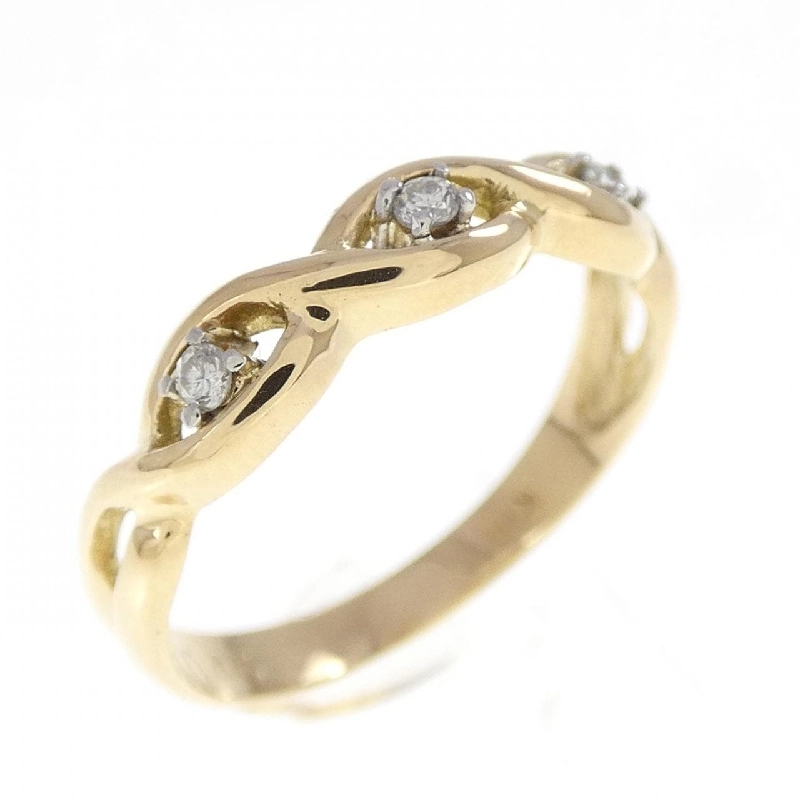 Nhẫn kim cương K18YG/K18WG 0.045CT 666854