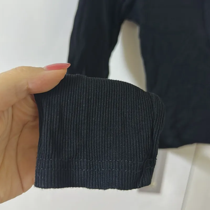 Áo thun tăm croptop phối cổ sơ mi 971002