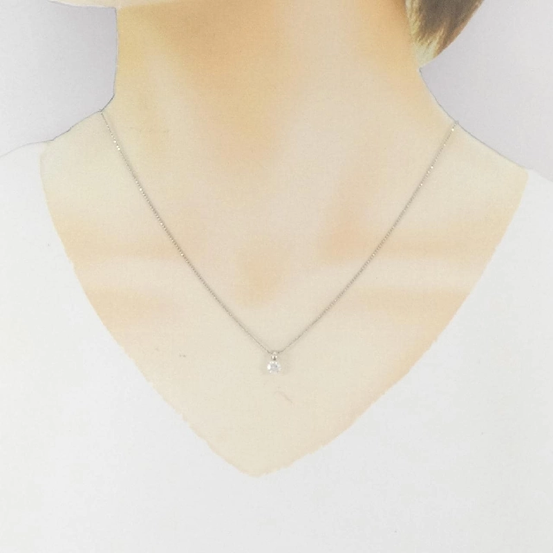 Dây chuyền kim cương Solitaire PT900/PT850 0.377CT - Hàng hiệu Chính hãng 860001