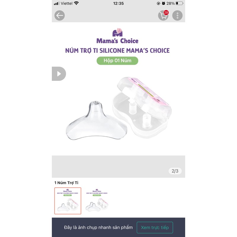 Núm Trợ Ti Mama's Choice, Trợ Ty Silicone Siêu Mềm Giúp Mẹ Cho Bé Bú Dễ Dàng 162630